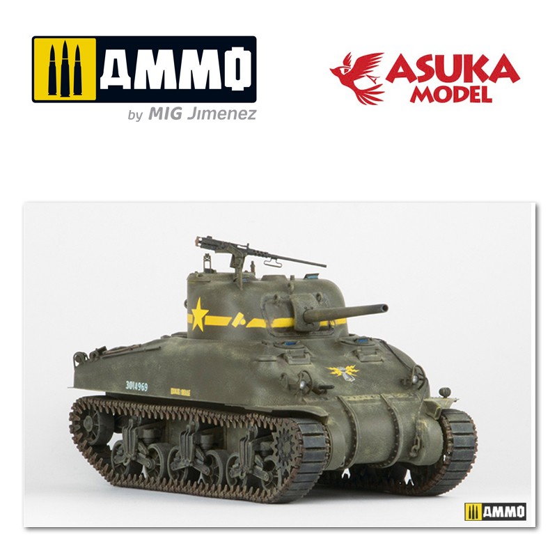 ASUKA35025 Сборная модель SHERMAN M4A1 ASUKA