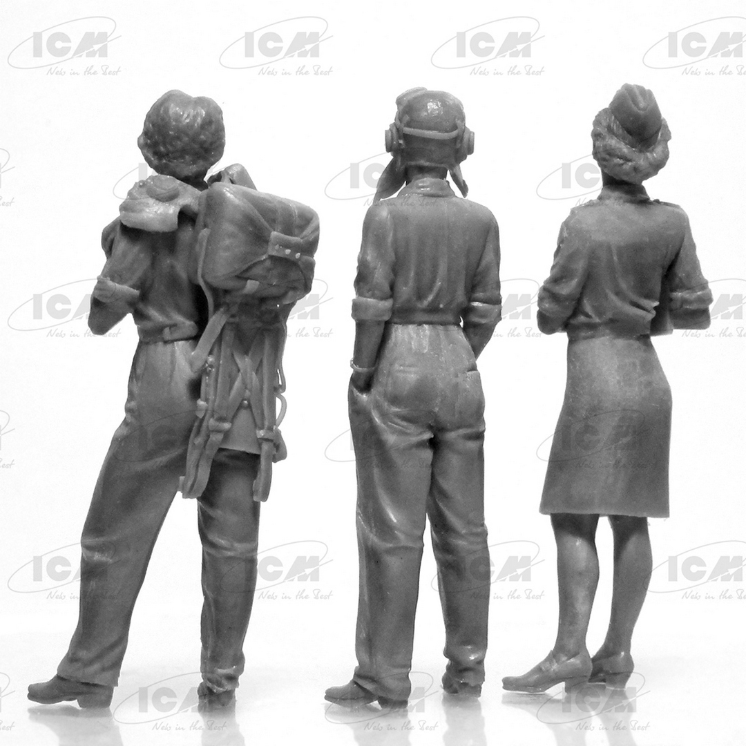 32108 Фигуры, Летчицы на службе ВВС США (1943-1945 г.) (3 фигуры) ICM