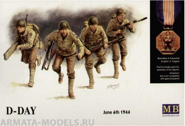 Набор фигурок MB3520 Операция Оверлорд в Нормандии 6 июня 1944 гю, фигуры Master Box (MB)