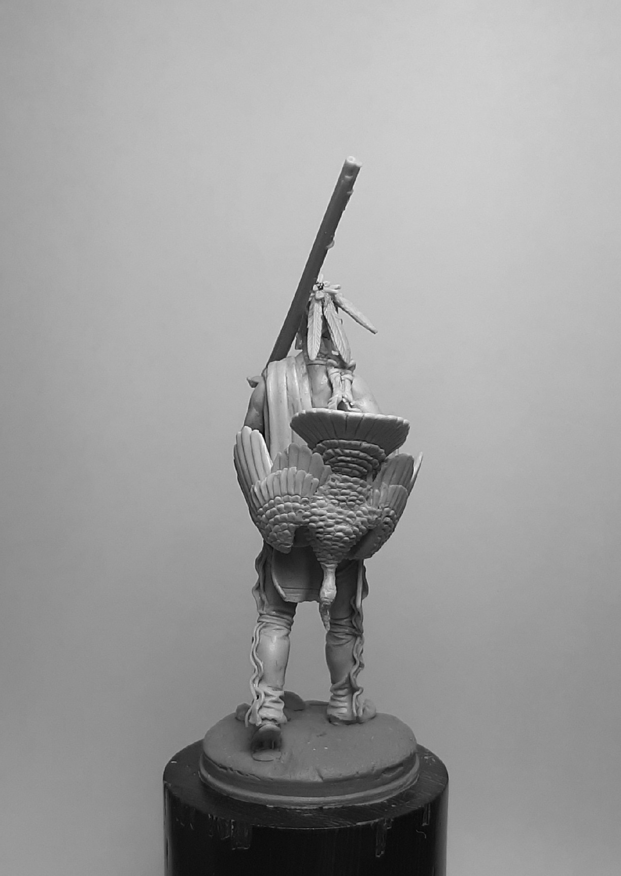 CHM-54312. Ирокез (№2) с охотничьим трофеем, 1750-60 гг. Материал - смола. Chronos Miniatures