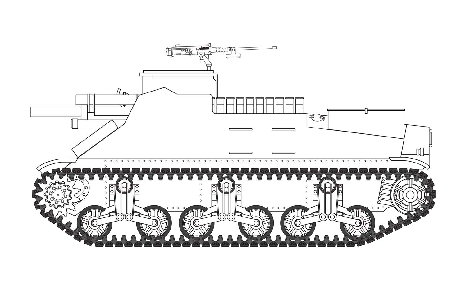 A1368 Сборная модель САУ М7 Priest Airfix