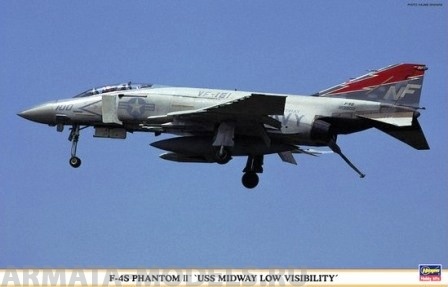 09807 Самолет F-4S Phantom II Uss Midway Low Visibility Hasegawa