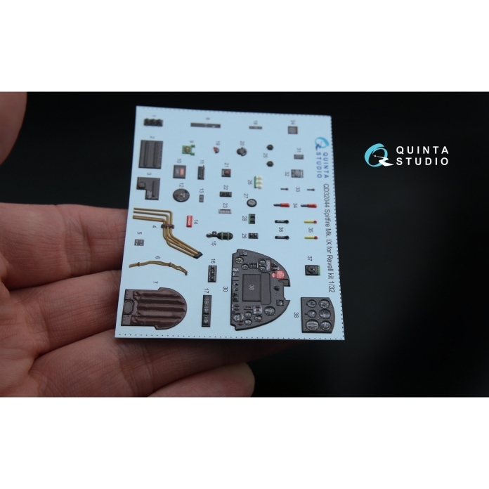 QD32044 3D Декаль интерьера кабины Spitfire Mk. IX (для модели Revell)