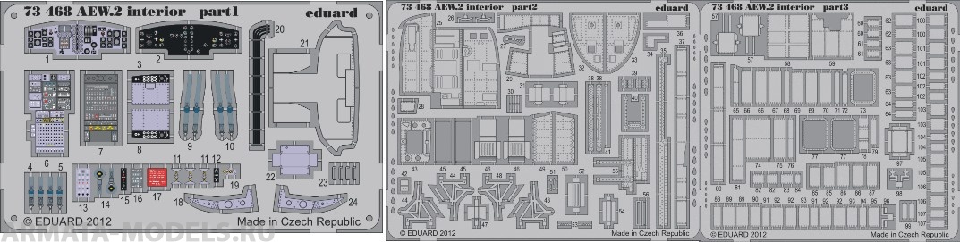 73468	 Фототравление Sea King AEW.2  interior S.A. For Cyber Hobby Kit