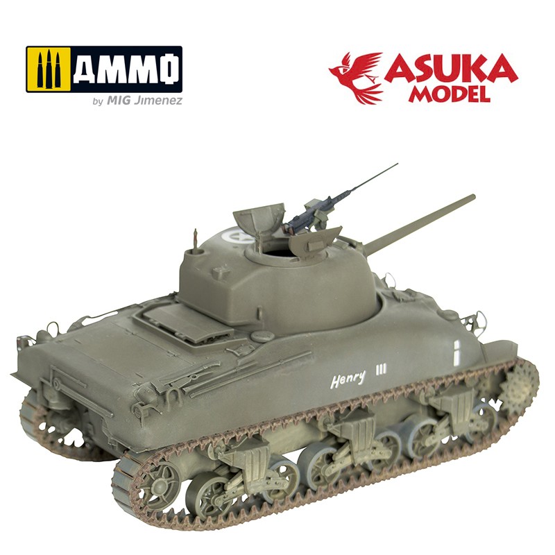 ASUKA35010 Сборная модель танка Шерман 1/35 M4A1 SHERMAN MID PRODUCTION ASUKA