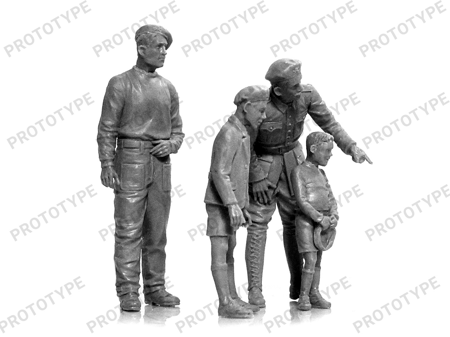 35647 Фигуры, Французский танковый экипаж II МВ (4 фигуры) ICM