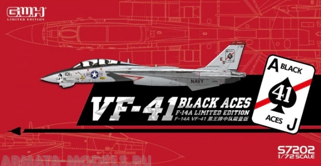 S7202 US Navy F-14A VF-41 Black Aces Great Wall