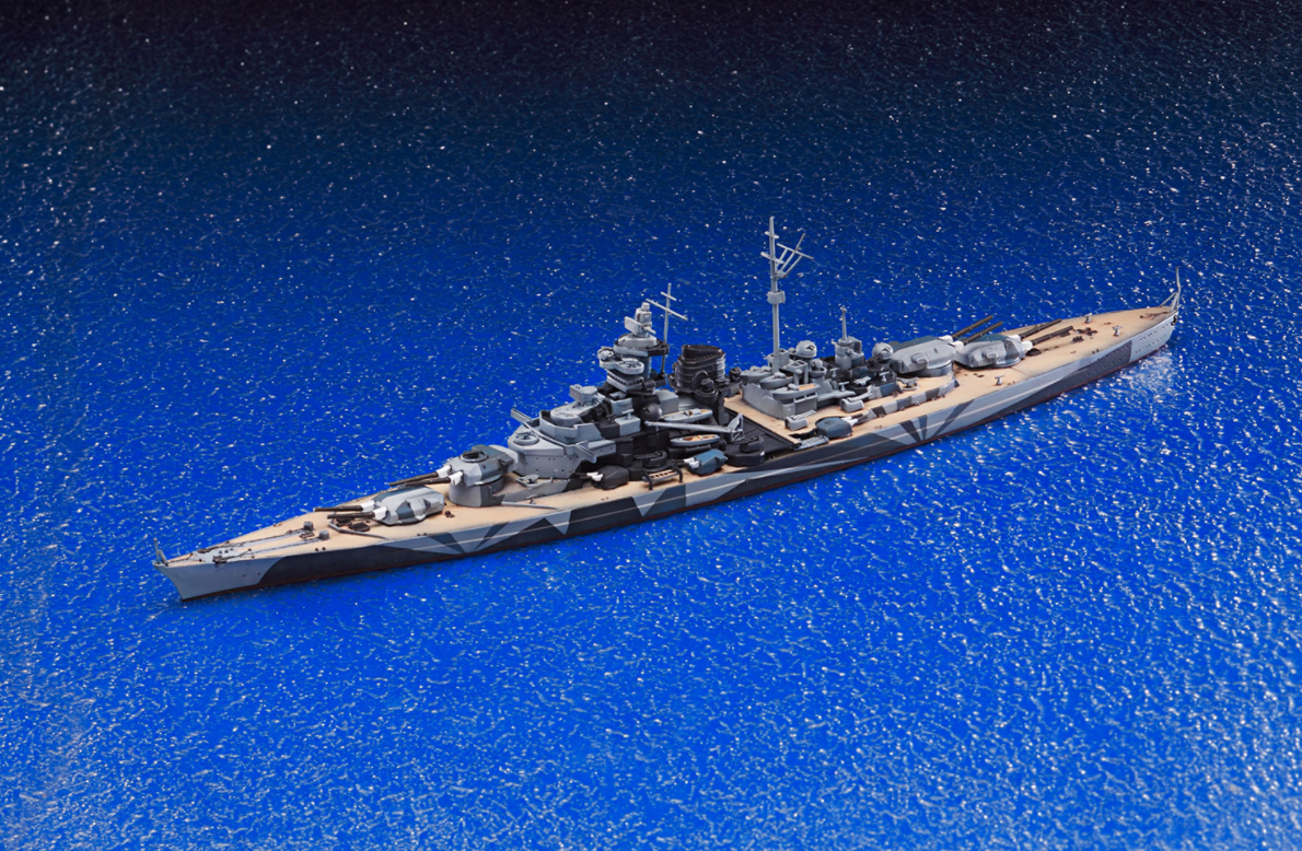 AO-046067 Сборная модель корабля 1/700 German Battleship Tirpitz Aoshima