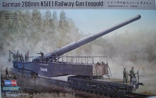 82903 Орудие German 280mm K5(E) Railway Gun Leopold Hobby Boss