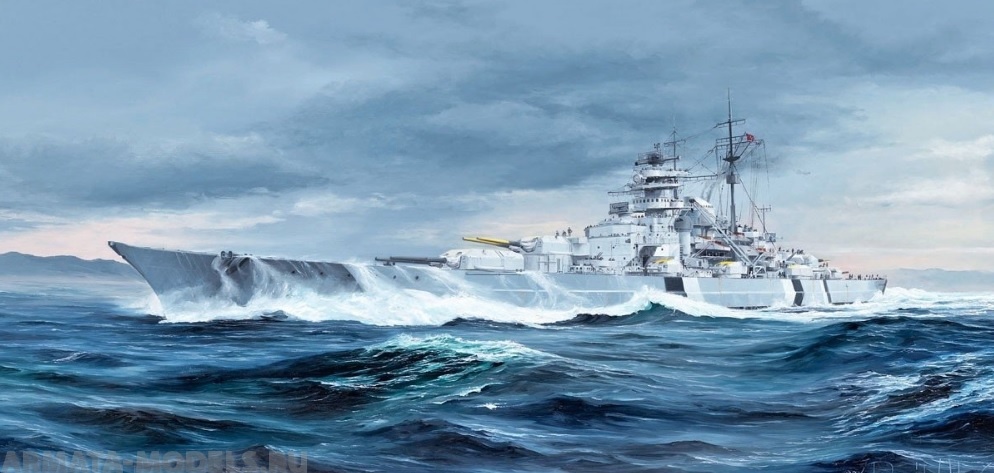 05358P Немецкий линкор Bismarck Trumpeter