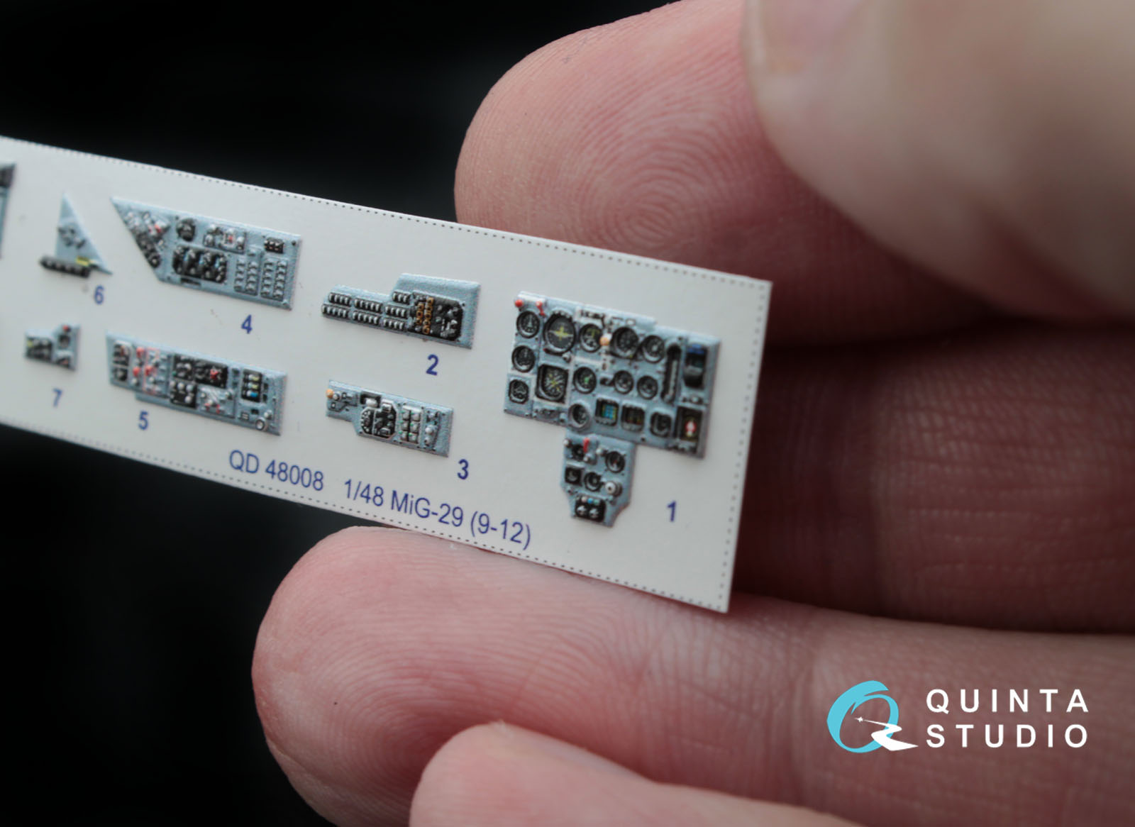 QD48008 1:48 3D Декаль интерьера кабины  МиГ-29 (9-12) (для модели GWH)