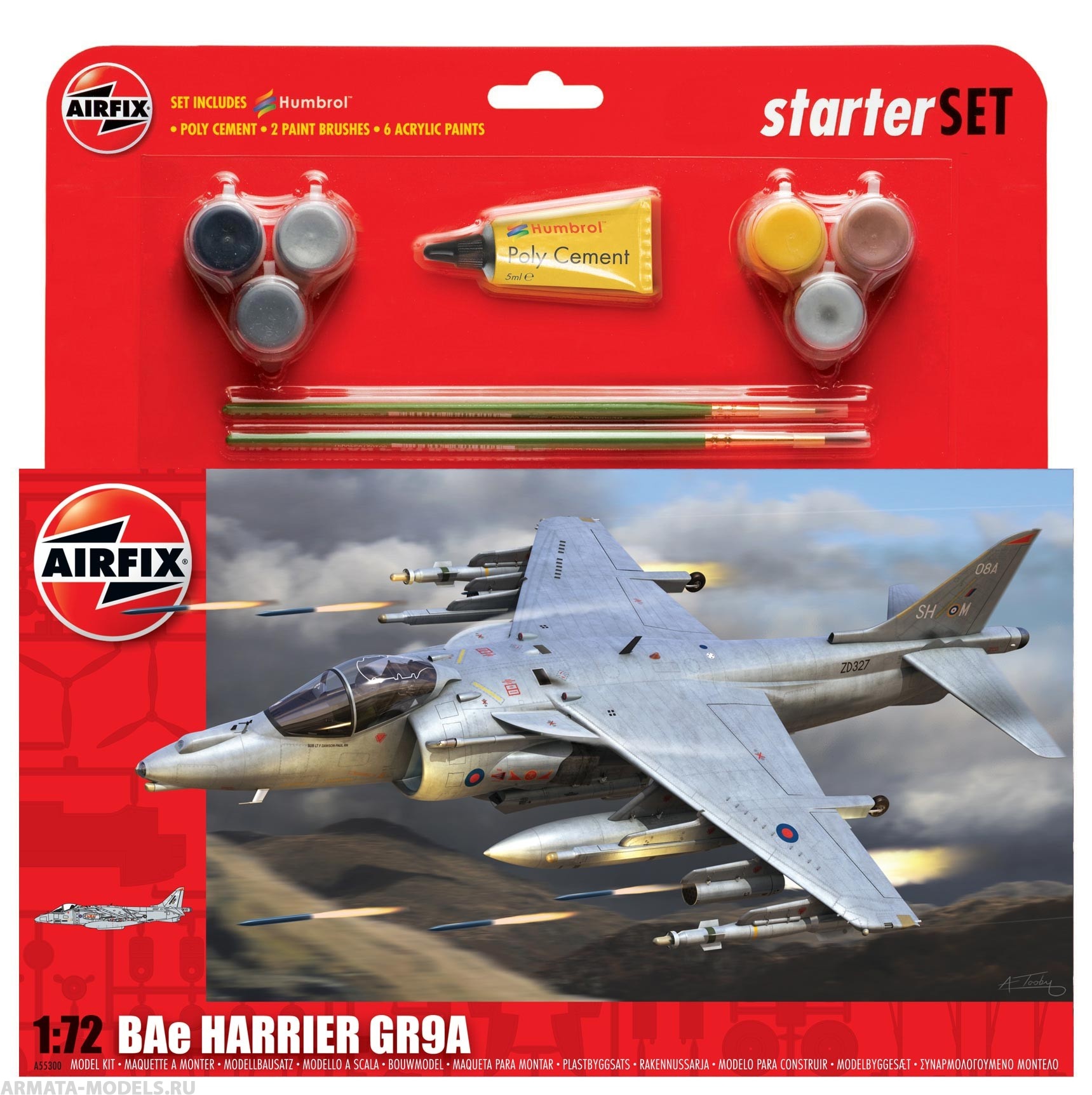 A55300  Самолет BAe Harrier GR9A Airfix