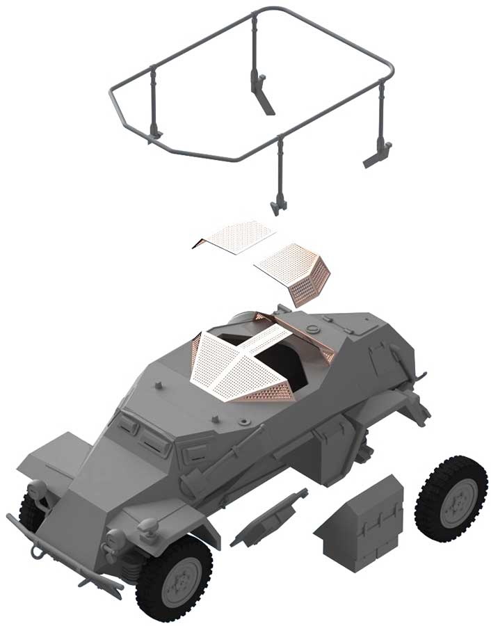 48194 Sd.Kfz.261, Германский бронеавтомобиль радиосвязи ІІ МВ ICM