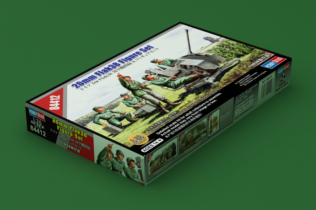 84412 Расчет зенитного орудия 20mm Flak38 Figure Set Hobby Boss