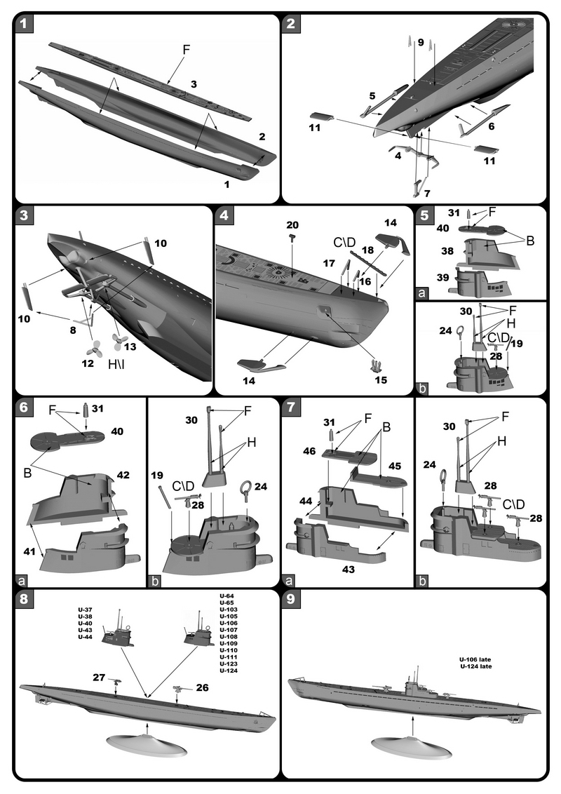 235005F Германская подводная лодка тип IX A/B Флагман