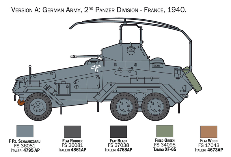 6433ИТ Бронетранспортер Sd.Kfz.230 6 Rad. Italeri