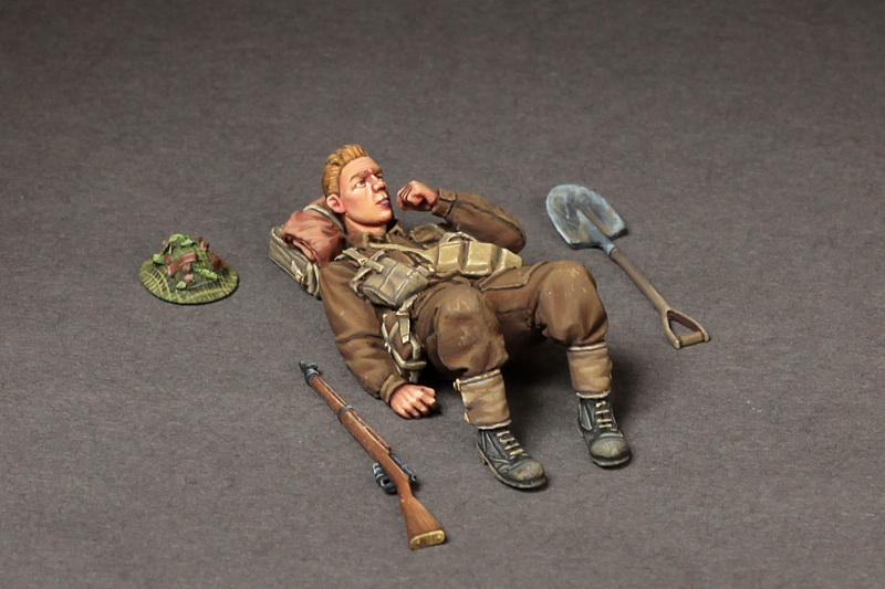 35136SOGA British infantryman at rest. SOGA Miniatures