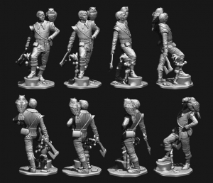 CHM-54121(M). Миры Фэнтези: Урфин Джюс. 54 мм. Материал - белый металл. Chronos Miniatures