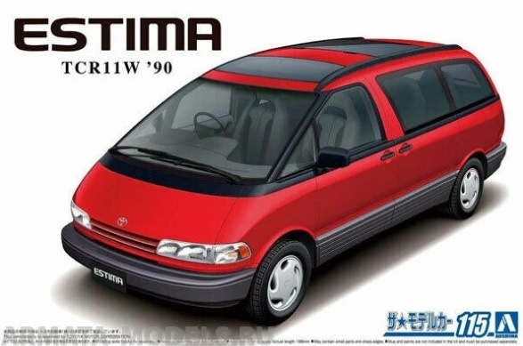 05753 Toyota Estima Twin Moon Roof '90 Aoshima