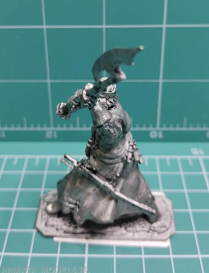 4164ТБ ВИМ, пеший раненый стрелец, замахивающийся бердышом, 54 мм Три Богатыря