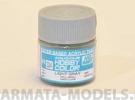 H324  Краска водоразбавляемая художественная т.м. MR.HOBBY  10мл  LIGHT GRAY