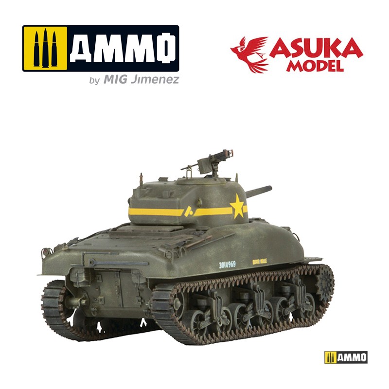 ASUKA35025 Сборная модель SHERMAN M4A1 ASUKA
