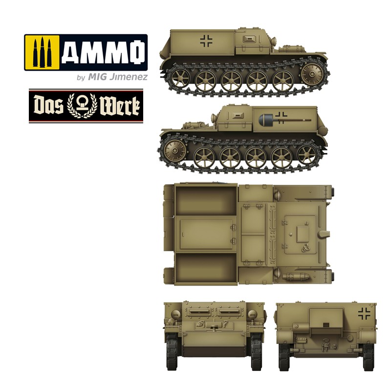 DW35016 Сборная модель Gepanzerter Munitionsschlepper VK3.02 Das Werk