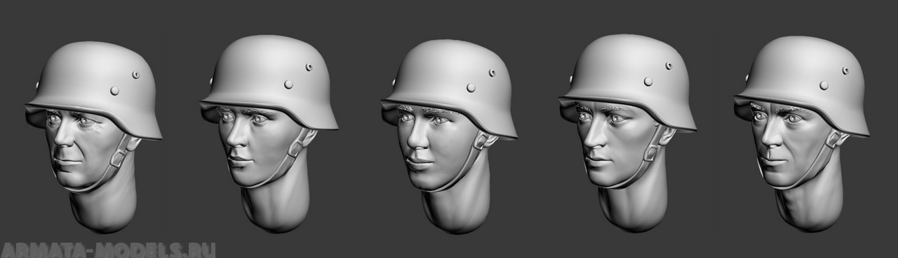ARM356027 Немецкие головы (в касках) ВОВ, №1 ARMOR35