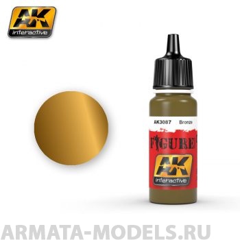 AK3087 Акриловая краска BRONZE GREEN / SPLITTERMUSTER GREEN SPOTS