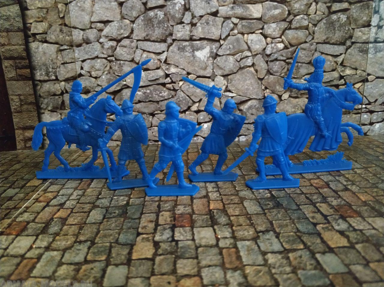 WAB005Blue Набор фигур Барон Хладомир и его люди (синий) Воины и Битвы