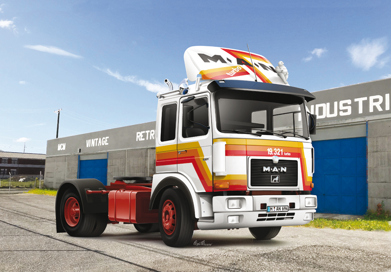 3946ИТ Man F8 19.321 2 Axle Tractor Italeri