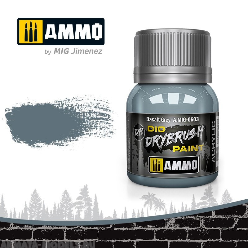 AMIG0603 Ammo Mig Краска акриловая DRYBRUSH  Basalt Grey