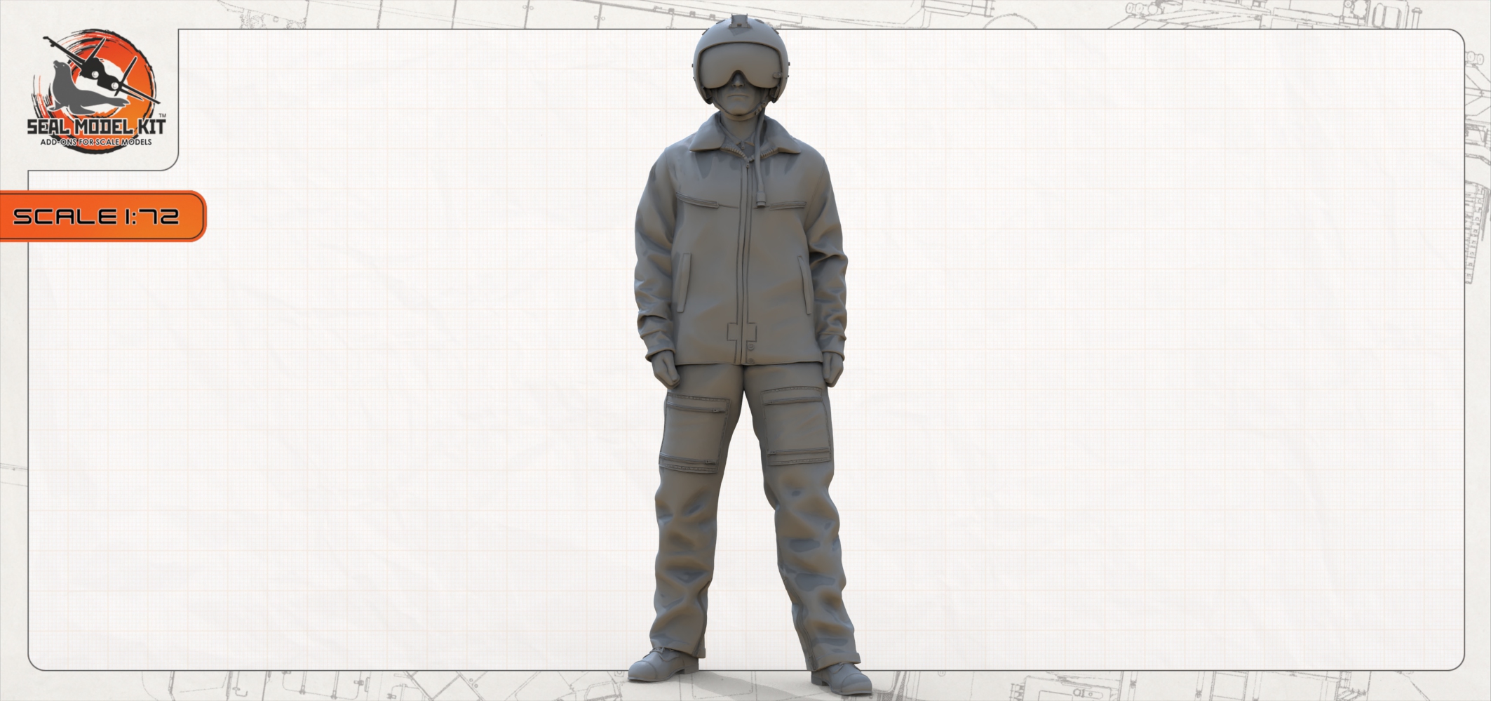 smk72045 летчик вкс РФ (Не для свободной продажи) Seal Model Kit