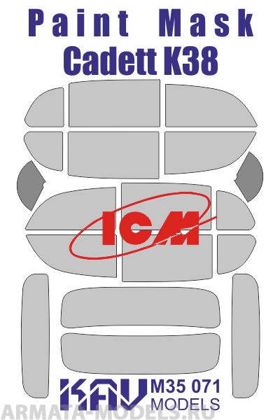 KAVM35071 Окрасочная маска на остекление Kadett K38 (ICM 35478, 35480)