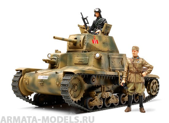 35296T Итальянский средний танк Carro Armato M13/40, с двумя фигурами. Африканская кампания. Tamiya