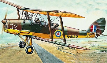 0811SM Самолёт  D.H.82 Tiger Moth (1:48)