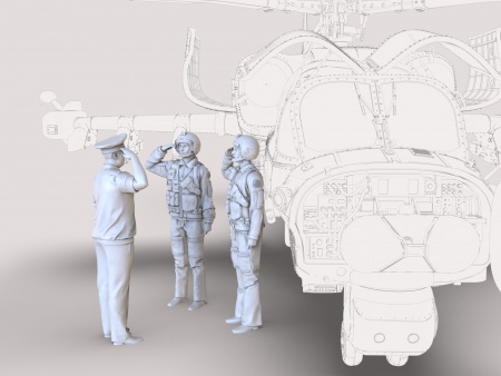 AM48223 Пилоты «После успешного задания»3 фигуры  (Не для свободной продажи)