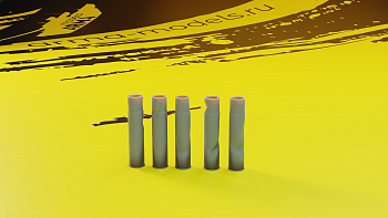 AM72377 Миниатюра Гильза мятая 75х350 5 шт.