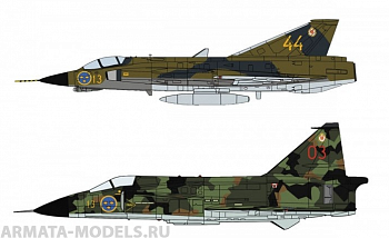02281 Набор 2 самолета J35J Draken and SH37 Viggen F13 Squadron (Set of 2) (HASEGAWA)  1/72