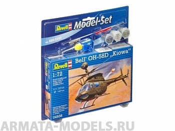64938 Набор американский легкий многоцелевой вертолет Bell OH-58D Кайова