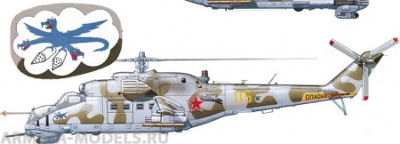 AM4840 Трафарет для нанесения камуфляжа Ми-24